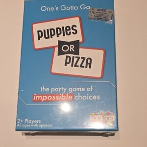 Puppies or Pizza Card Game - Blue